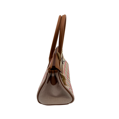 Birkin shoulder light Toile gold broderie