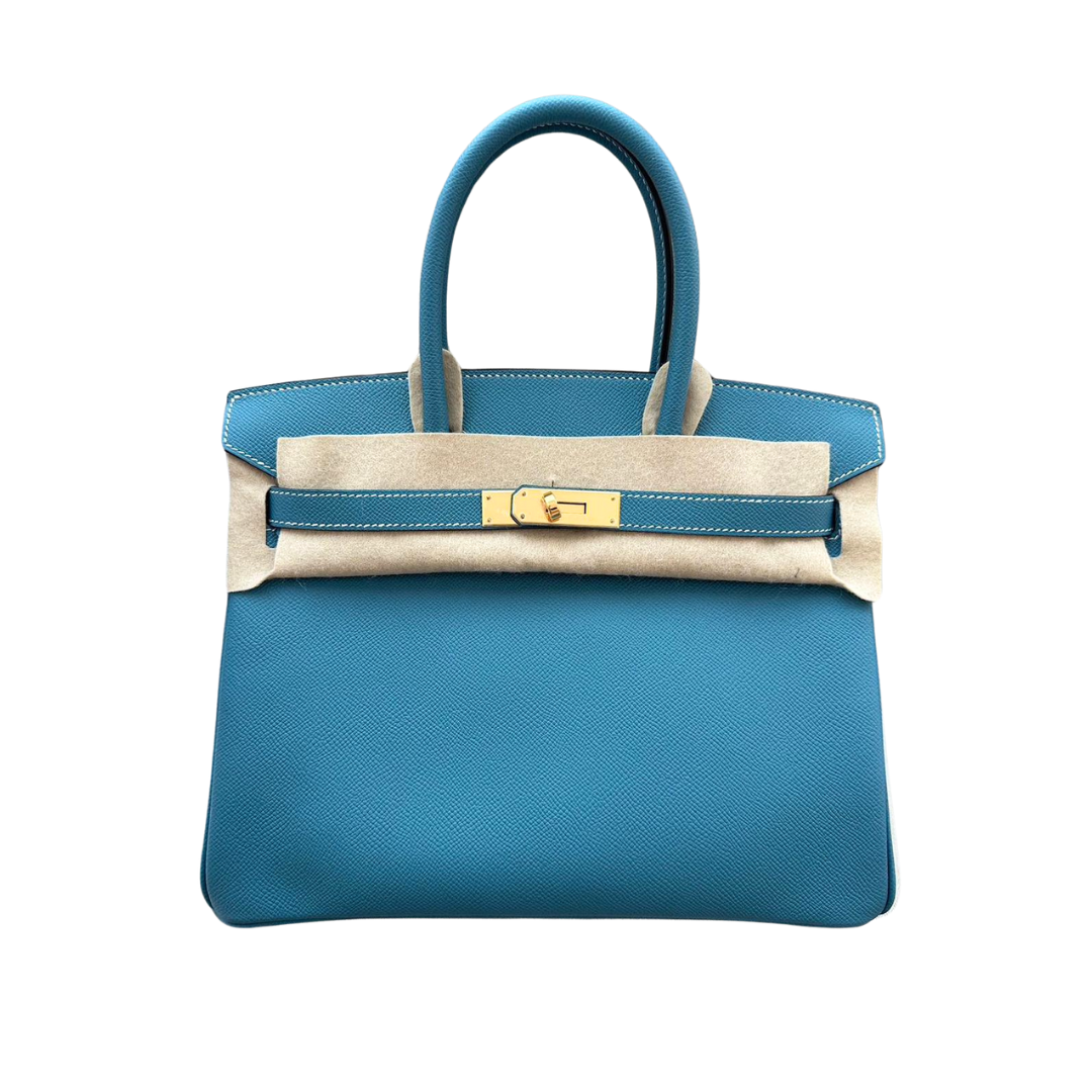B30 Bleu jeans epsom ghw retourne