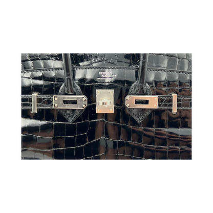 Birkin 25 black shinny phw niloticus