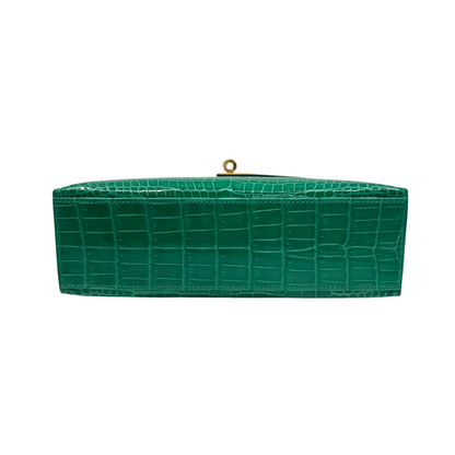 Kelly pochette vert jade ghw porosus
