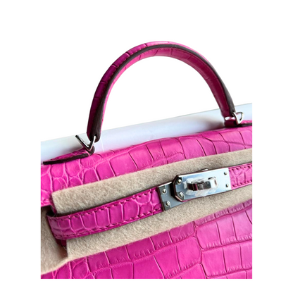 K20 Rose shocking matte alligator phw