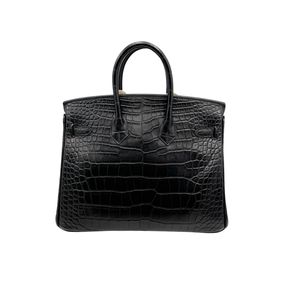 B25 Black matte alligator ghw
