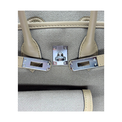 Birkin 25 cargo beige marfaa toile goeland