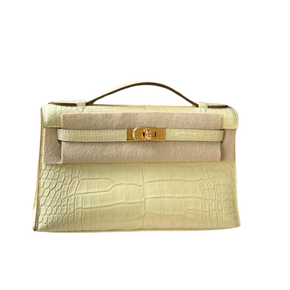 Kelly Pochette vanilla ghw matte alligator