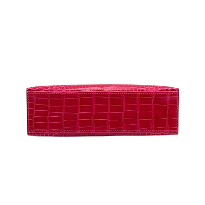 Kelly Pochette frambroise ghw lisse alligator