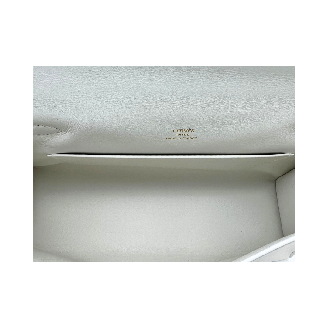Kelly pochette blanc ghw swift
