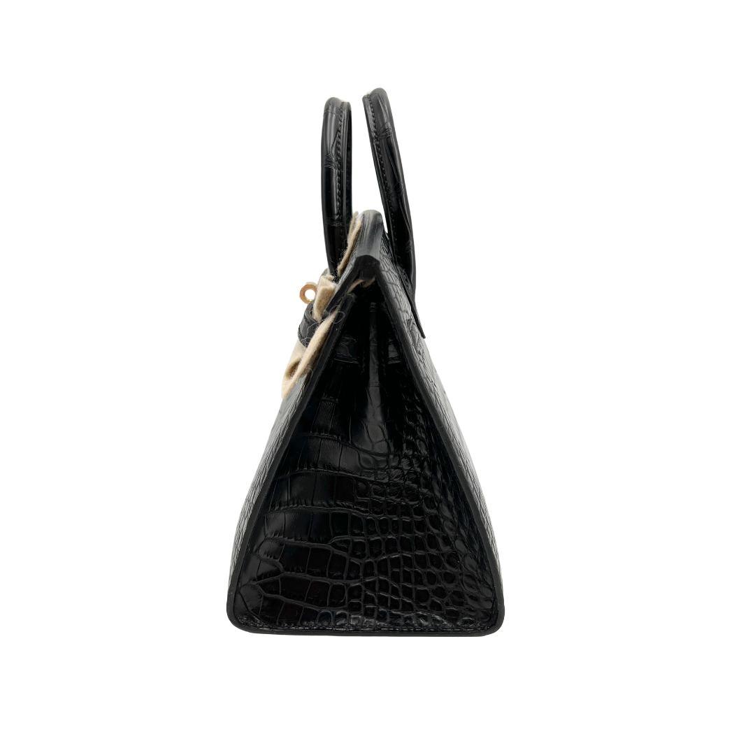 B20 Black matte alligator ghw