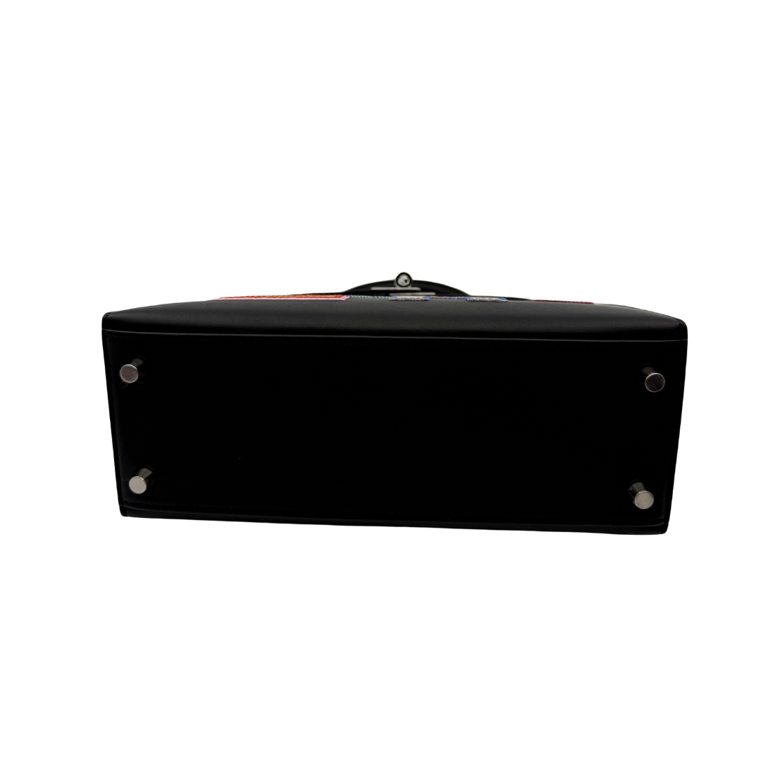 Kelly 25 broderie collage swift alligator black multicolor
