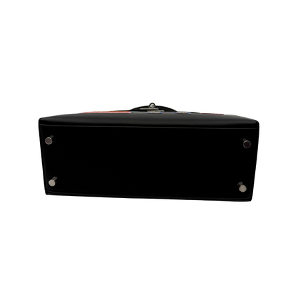 Kelly 25 broderie collage swift alligator black multicolor