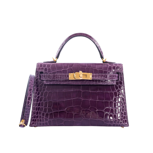 Kelly 20 cassis lisse alligatore ghw