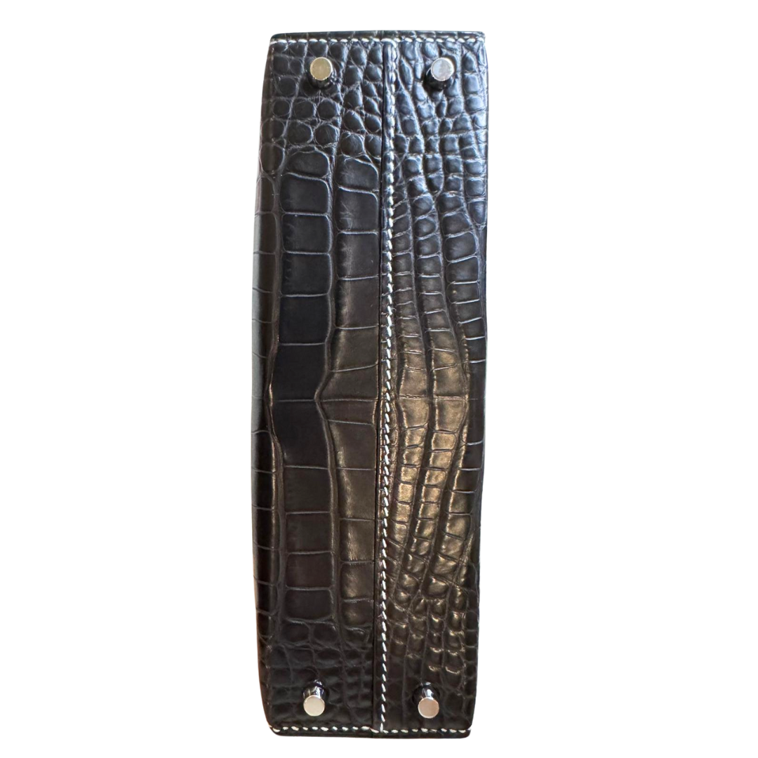 Kelly 20 special order black matte gris perle matte alligator