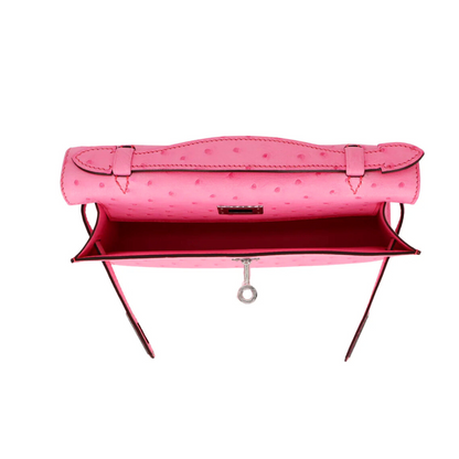 Kelly pochette ostrich bublegum phw