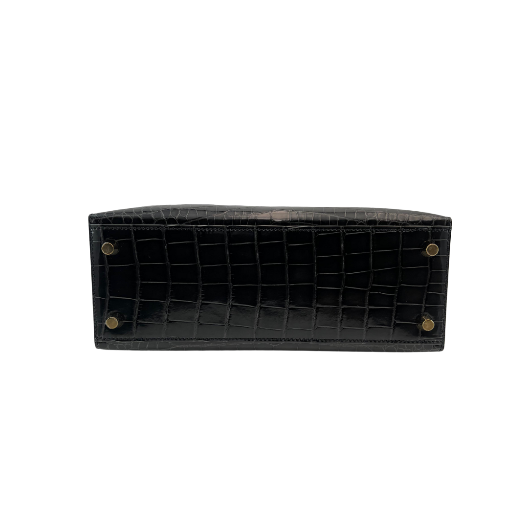 K25 Black lisse alligator ghw