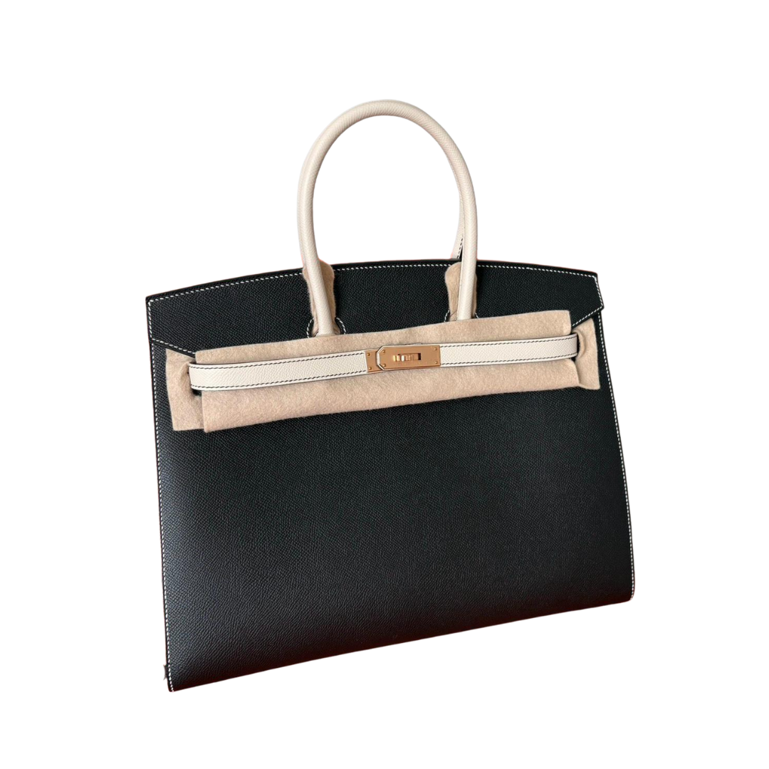 Birkin 35 cm sellier special order epsom black craie