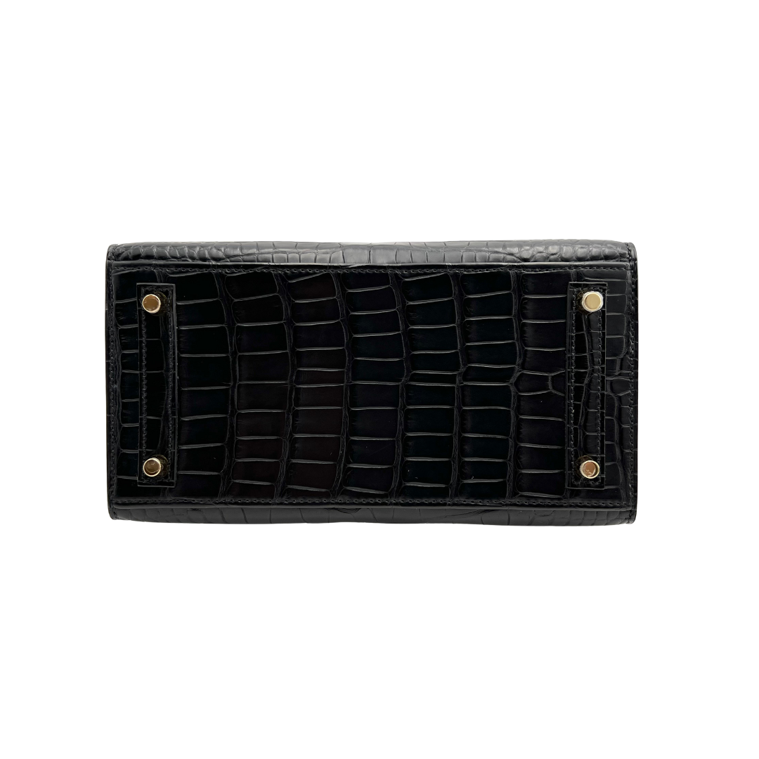B20 Black matte alligator ghw