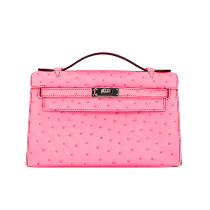Kelly pochette ostrich bublegum phw