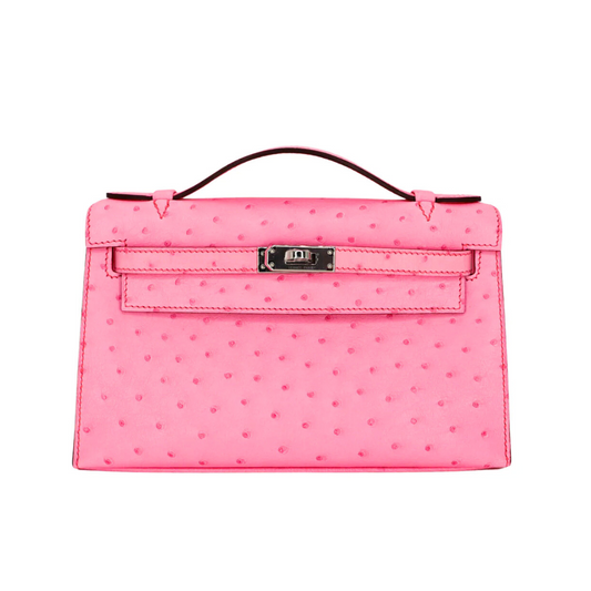 Kelly pochette ostrich bublegum phw