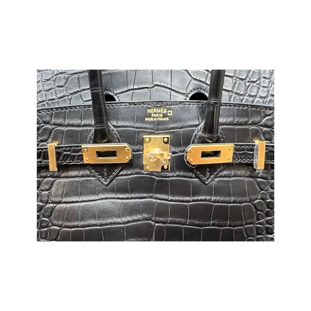 B25 Black matte alligator ghw