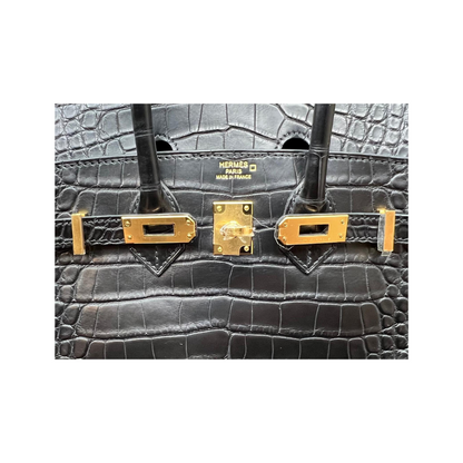 B25 Black matte alligator ghw