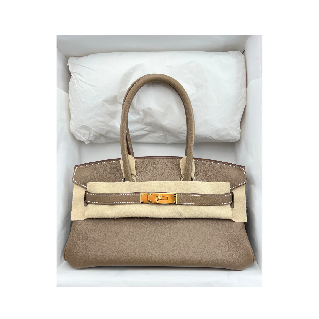 Birkin Shoulder Light Etoupe GHW Evercolor