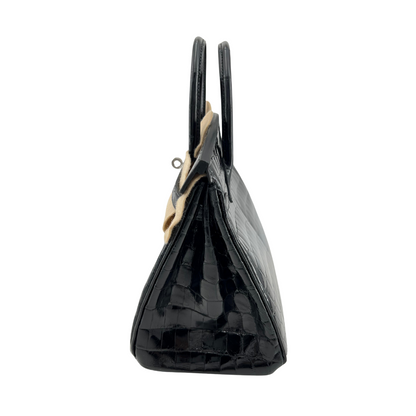 Birkin 25 black shinny phw niloticus