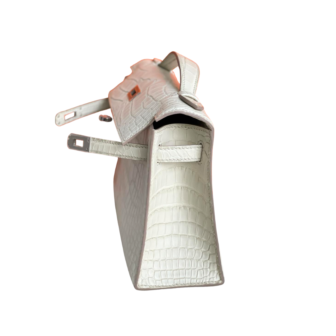 Kelly Pochette beton phw matte alligator
