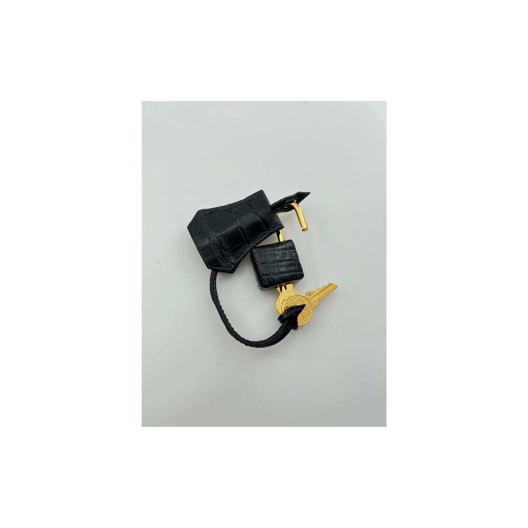 B20 Black matte alligator ghw