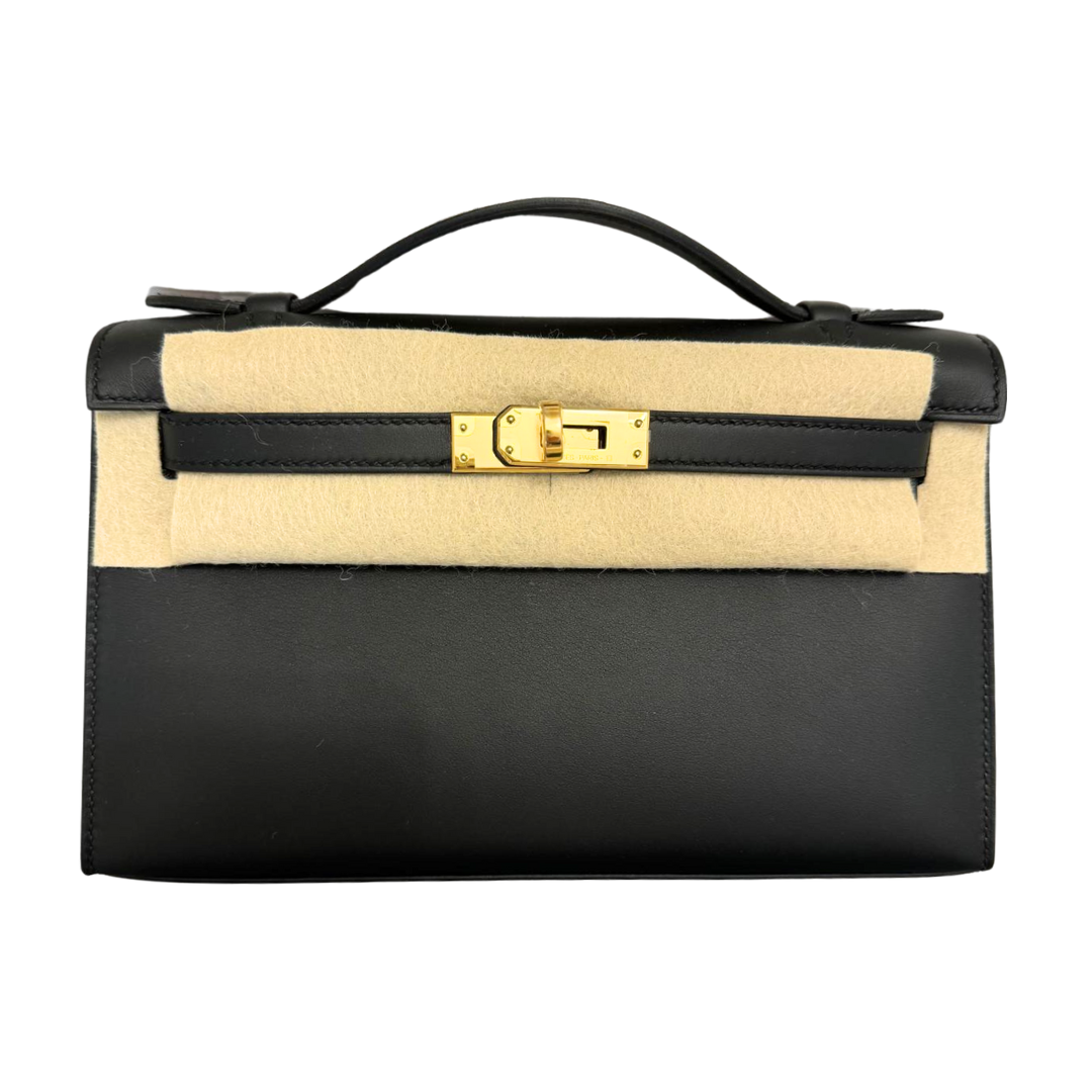 Kelly pochette black swift ghw