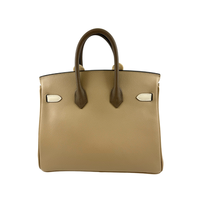 Birkin 25 cm Tricolor Trench Craie Etoupe Epsom phw