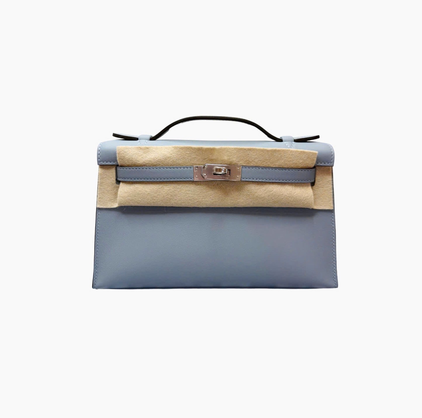 Kelly pochette blue lin phw swift