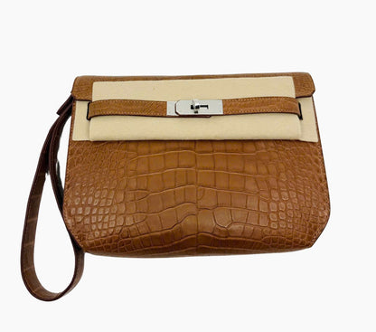 Kelly Depeche men gold matte alligator phw