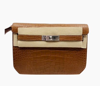 Kelly Depeche men gold matte alligator phw
