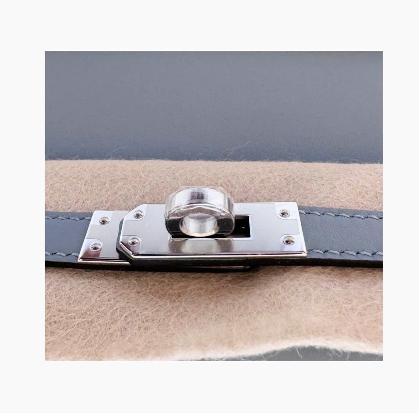 Kelly pochette blue lin phw swift